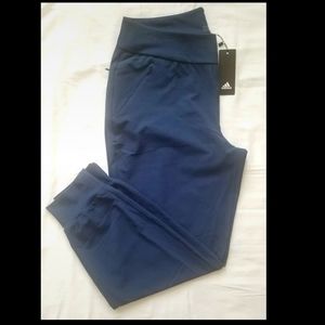 ADIDAS Joggers Navy Blue size :Large